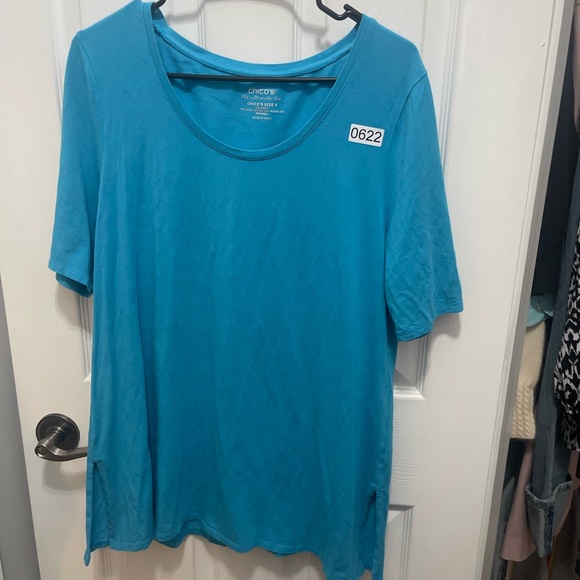 Chico size 2  blue T-shirt short sleeve - Picture 5 of 10